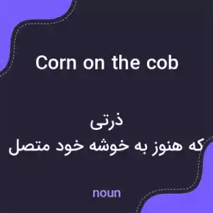 معنی corn on the cob به فارسی معنی corn on the cob به فارسی