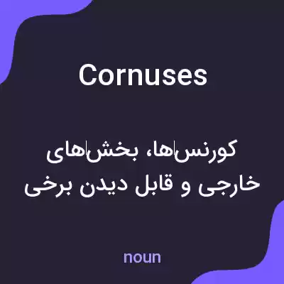 معنی cornuses به فارسی