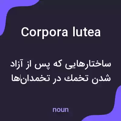 معنی corpora lutea به فارسی