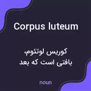 معنی corpus luteum به فارسی