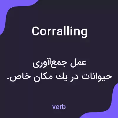 معنی corralling به فارسی