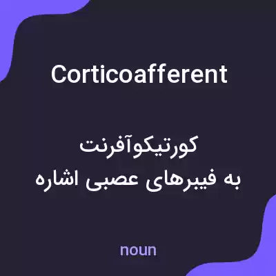 معنی corticoafferent به فارسی معنی corticoafferent به فارسی