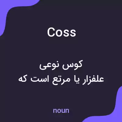 معنی coss به فارسی معنی coss به فارسی