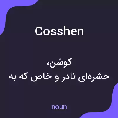 معنی cosshen به فارسی معنی cosshen به فارسی