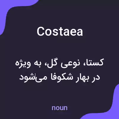 معنی costaea به فارسی معنی costaea به فارسی