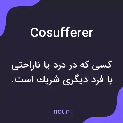 معنی cosufferer به فارسی معنی cosufferer به فارسی