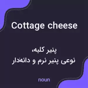 معنی cottage cheese به فارسی معنی cottage cheese به فارسی