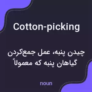 معنی cotton-picking به فارسی معنی cotton-picking به فارسی