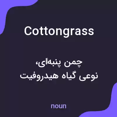 معنی cottongrass به فارسی معنی cottongrass به فارسی