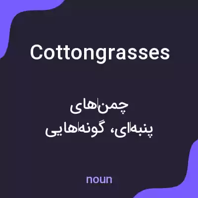 معنی cottongrasses به فارسی معنی cottongrasses به فارسی