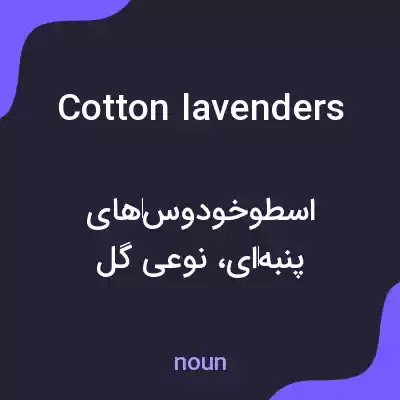 معنی cotton lavenders به فارسی معنی cotton lavenders به فارسی