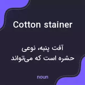 معنی cotton stainer به فارسی معنی cotton stainer به فارسی