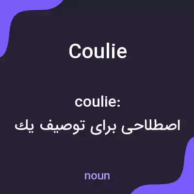 معنی coulie به فارسی معنی coulie به فارسی