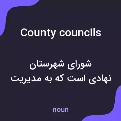 معنی county councils به فارسی معنی county councils به فارسی
