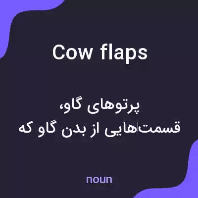 معنی cow flaps به فارسی معنی cow flaps به فارسی