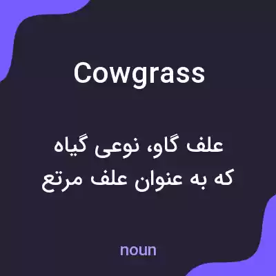 معنی cowgrass به فارسی معنی cowgrass به فارسی