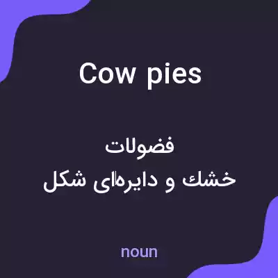 معنی cow pies به فارسی معنی cow pies به فارسی