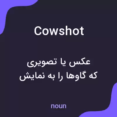 معنی cowshot به فارسی معنی cowshot به فارسی