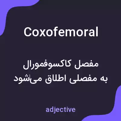 معنی coxofemoral به فارسی