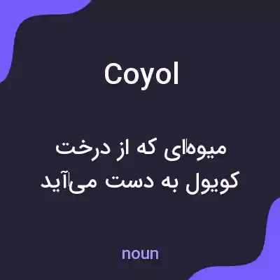 معنی coyol به فارسی معنی coyol به فارسی