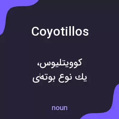 معنی coyotillos به فارسی معنی coyotillos به فارسی