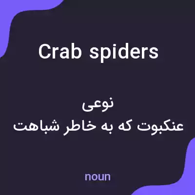 معنی crab spiders به فارسی معنی crab spiders به فارسی