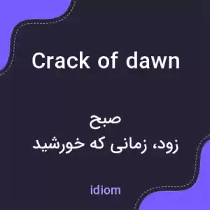 معنی crack of dawn به فارسی معنی crack of dawn به فارسی