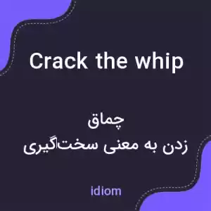 معنی crack the whip به فارسی معنی crack the whip به فارسی
