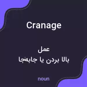 معنی cranage به فارسی