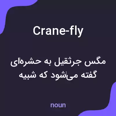 معنی crane-fly به فارسی معنی crane-fly به فارسی