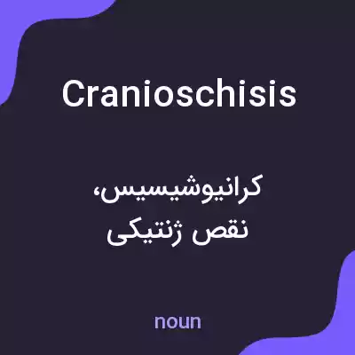 معنی cranioschisis به فارسی