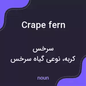 معنی crape fern به فارسی معنی crape fern به فارسی