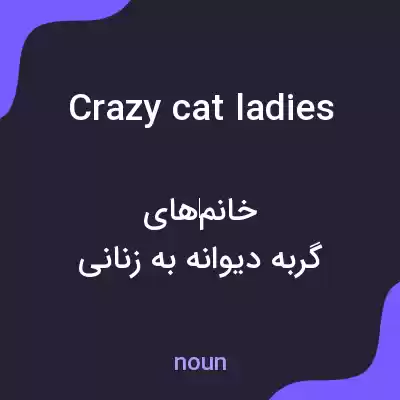 معنی crazy cat ladies به فارسی معنی crazy cat ladies به فارسی