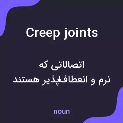 معنی creep joints به فارسی معنی creep joints به فارسی