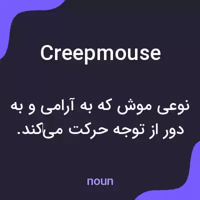 معنی creepmouse به فارسی معنی creepmouse به فارسی