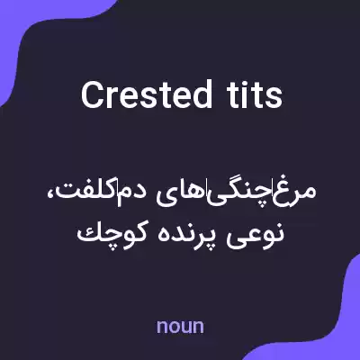 معنی crested tits به فارسی معنی crested tits به فارسی