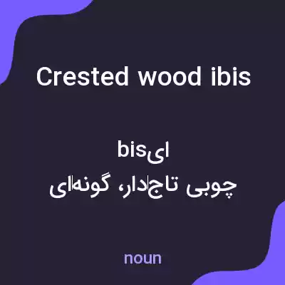 معنی crested wood ibis به فارسی معنی crested wood ibis به فارسی