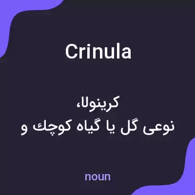 معنی crinula به فارسی معنی crinula به فارسی