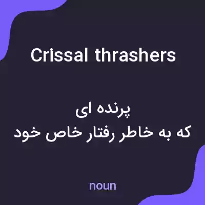 معنی crissal thrashers به فارسی معنی crissal thrashers به فارسی