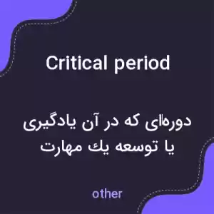 معنی critical period به فارسی معنی critical period به فارسی