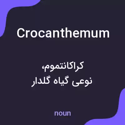 معنی crocanthemum به فارسی معنی crocanthemum به فارسی