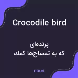 معنی crocodile bird به فارسی معنی crocodile bird به فارسی