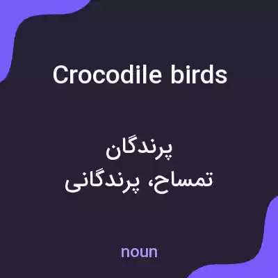معنی crocodile birds به فارسی معنی crocodile birds به فارسی