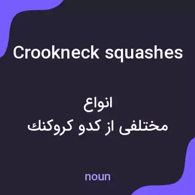 معنی crookneck squashes به فارسی معنی crookneck squashes به فارسی