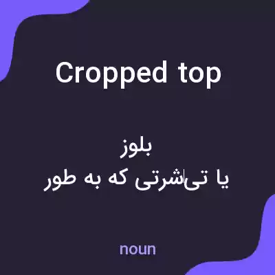 معنی cropped top به فارسی معنی cropped top به فارسی