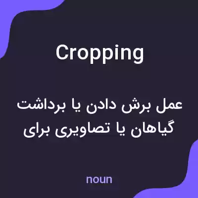 معنی cropping به فارسی