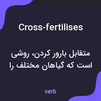 معنی cross-fertilises به فارسی معنی cross-fertilises به فارسی
