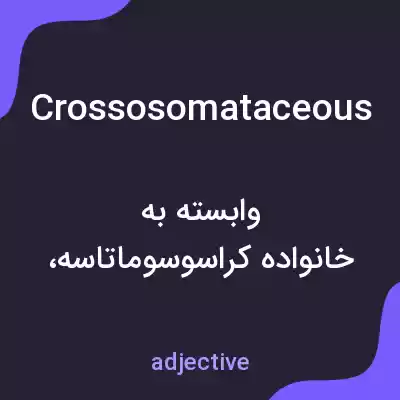 معنی crossosomataceous به فارسی
