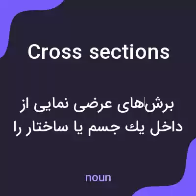 معنی cross sections به فارسی معنی cross sections به فارسی