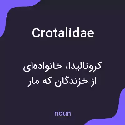 معنی crotalidae به فارسی معنی crotalidae به فارسی
